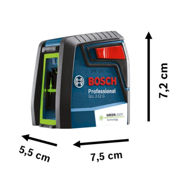 Nível a Laser Verde 2 Linhas 12m c/ Suporte MM2 GLL 2-12G BOSCH-29f32fa4-6382-4e6a-8da7-a3c67f9a66fd