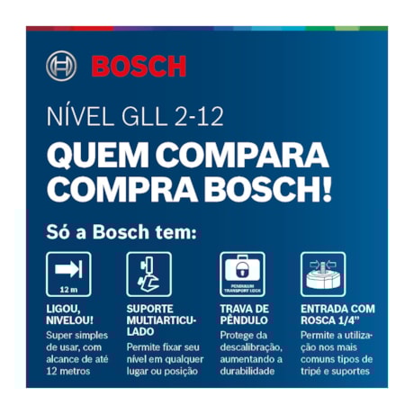 Nível a Laser Verde 2 Linhas 12m c/ Suporte MM2 GLL 2-12G BOSCH-1170ac89-b594-4365-b97f-063dfd67cfa0