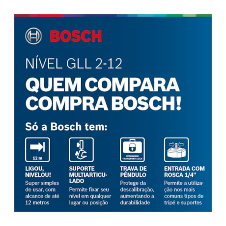 Nível a Laser Verde 2 Linhas 12m c/ Suporte MM2 GLL 2-12G BOSCH-64c56cb0-9cf8-48cc-a0fc-6953ba1b29ed