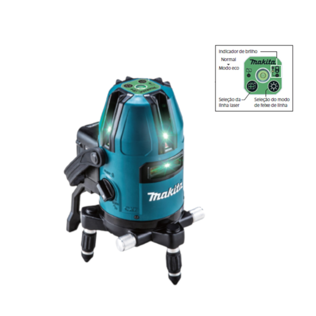 Nível a Laser Verde 2 Linhas Cruzadas 20 Metros 18V sem Bateria sem Carregador SK10GDZ MAKITA-3cb9f093-1a63-40ef-a644-e4a3c96efe3e