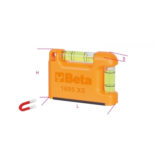 Nível Magnético de Bolso c/ Base V 2 Frascos 1695 XS BETA-740e3360-9249-4697-8924-e24a8809c911