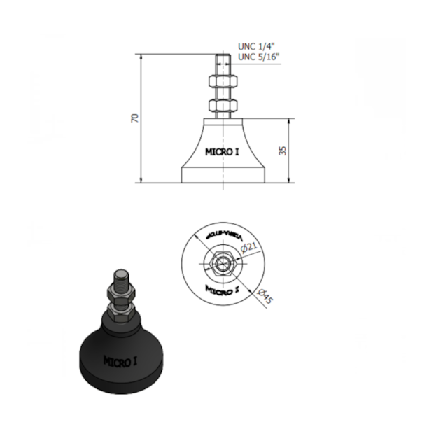 Nivelador Micro 50KG 1/4