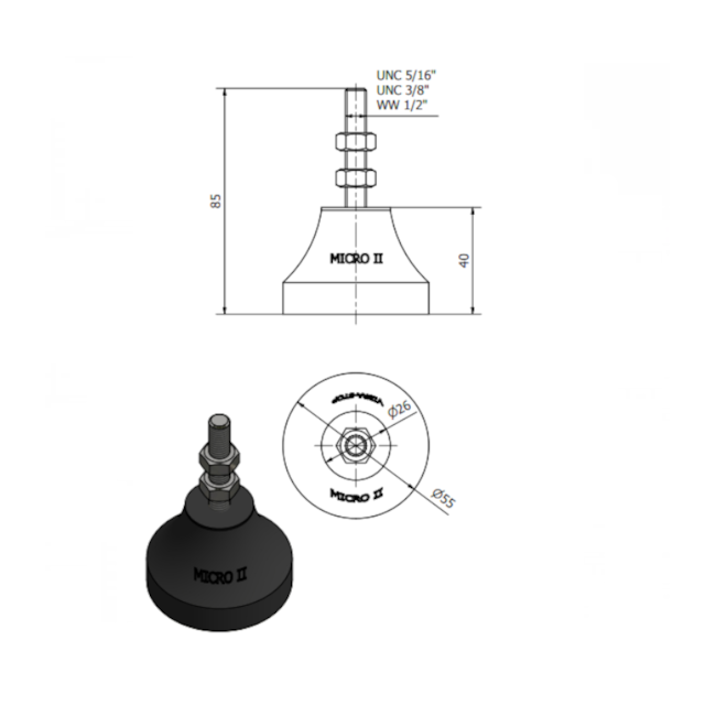 Nivelador Micro 70KG 3/8