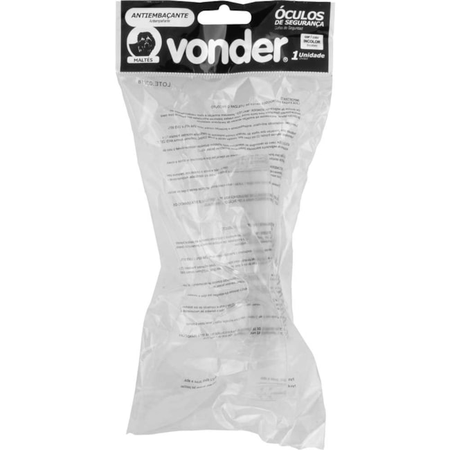 Óculos de Segurança Maltês Incolor Antiembaçante CA 42921 7055000410 VONDER-086b9160-6561-487d-93f0-58d322282d54