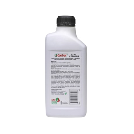 Óleo Lubrificante com 1 Litro Castrol de Motor 4 Tempos SAE 10W-30 STIHL-2ccb8a86-7d54-4b71-9093-bd2dc645e872