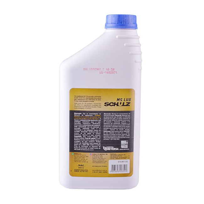 Óleo Lubrificante para Compressor 1 litro MS LUB SCHULZ-c23fb6bd-73e2-4a35-8e9b-0cfe5ae7447b