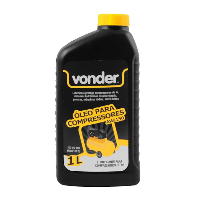 Óleo para Compressor e Sistema Hidráulico AW 150 1 litro 5129150000 VONDER-340ede4c-d57e-4003-a51e-5ab63d80c1aa