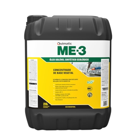 Óleo Solúvel Sintético de Base Vegetal 20 Litros ME-3 QUIMATIC