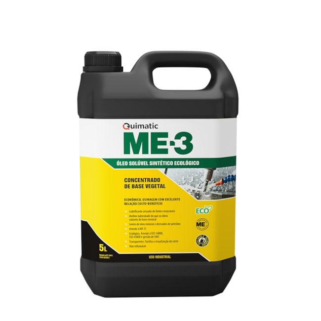 Óleo Solúvel Sintético Usinagem 5 Litros ME3 QUIMATIC-710a0814-555b-46b6-ba1e-d57ce3d32b79
