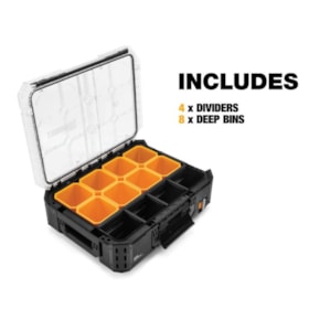 Organizador para Ferramentas Stacktech Empilhável com Tampa Translúcida 18