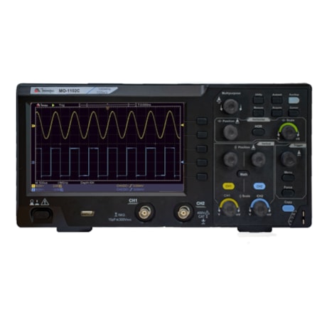 Osciloscópio Digital 2 Canais 100MHZ Colorido Interface USB MO-1102C MINIPA