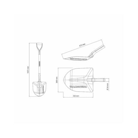 Pá de Bico 405/30 em Aço com Cabo de Madeira 74cm Empunhadura 77405334 TRAMONTINA-735656c3-a09a-4aff-b22d-21c12d8cf756