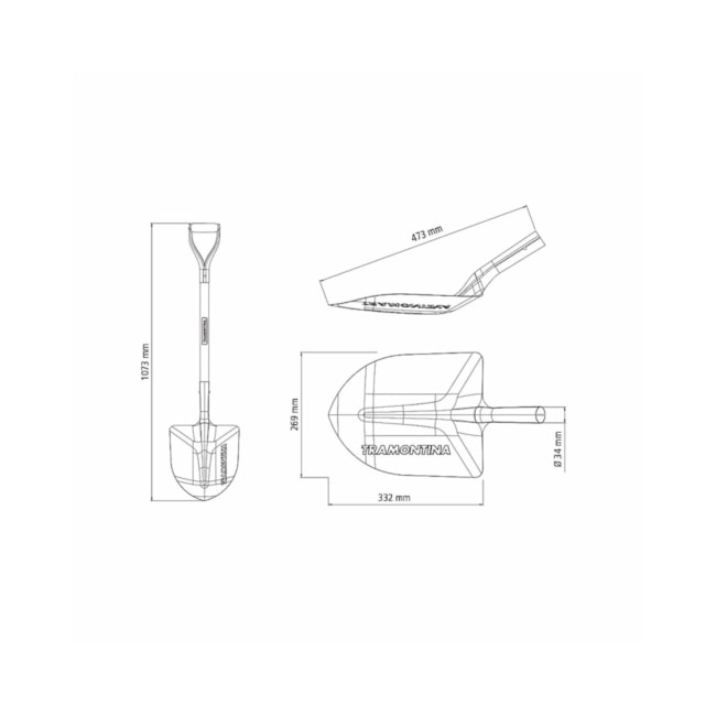 Pá de Bico 405/30 em Aço com Cabo de Madeira 74cm Empunhadura 77405334 TRAMONTINA-ff959f93-977b-4426-bfc4-23a1d58b6b6b