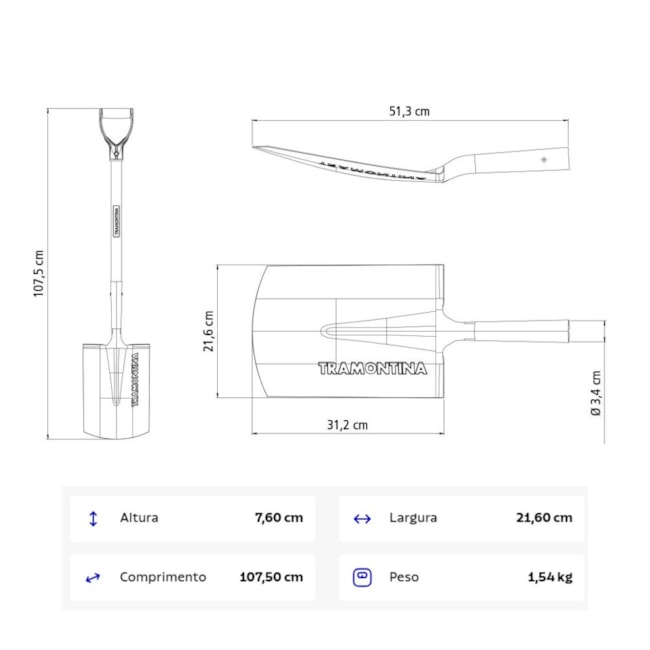 Pá Vanga Quadrada com Cabo de Madeira 71cm 77427404 TRAMONTINA-b35d6350-8917-42d3-a47c-16359d33bccb