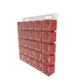 Painel de Bloqueio 25 Caixas Plástico 8mm P25CBP8 TAGOUT