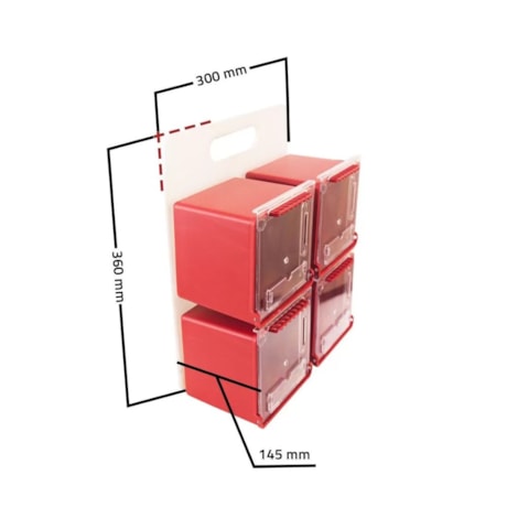 Painel de Bloqueio 4 Caixas Plástico 8mm P4CBP8 TAGOUT-2c1690b8-2b64-41bb-a472-e0165ef2f018