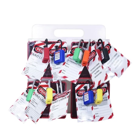 Painel de Bloqueio 4 Caixas Plástico 8mm P4CBP8 TAGOUT-aced8e3d-5038-441c-9213-9cd8f2d532fb