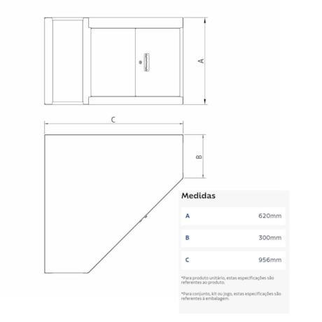 Painel para Ferramentas Canto L Superior com 2 Portas Azul 44953206 TRAMONTINA PRO-defd1cc8-4c47-4c9e-9c4c-a6a2b2a2b154