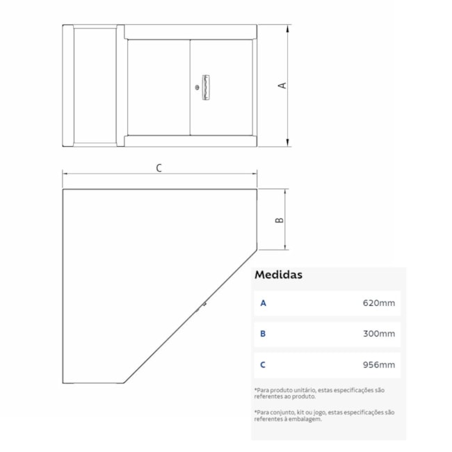 Painel para Ferramentas Canto L Superior com 2 Portas Azul 44953206 TRAMONTINA PRO-77825f7b-ef7e-4b67-bece-c1b181cedf0a