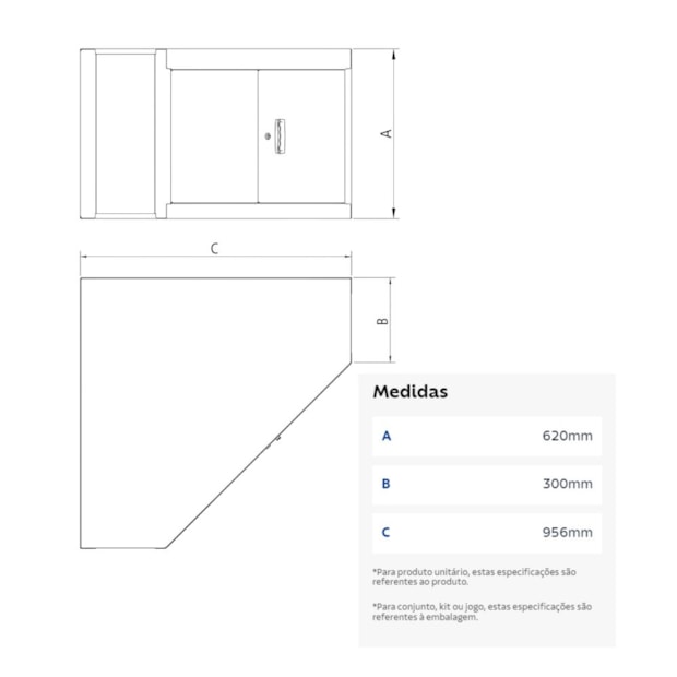 Painel para Ferramentas com 2 Portas Canto L 44953006 TRAMONTINA PRO-4d40dcf4-7950-42d4-8fae-f0a1d19e1bb3