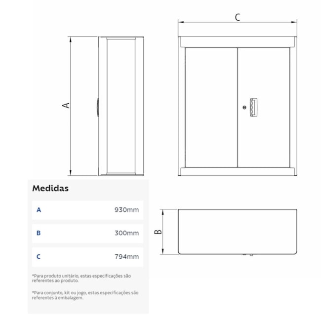 Painel para Ferramentas com 2 Portas Grande Vermelho 44953305 TRAMONTINA PRO-7b08ad79-9e8c-47e4-8a50-ad4e937a656c