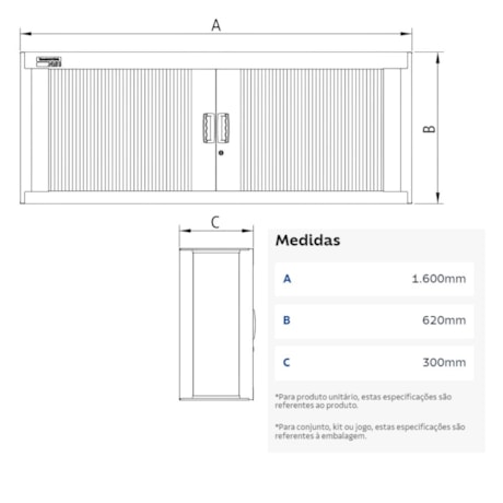 Painel para Ferramentas com 2 Portas Persiana Vertical Vermelho 44953308 TRAMONTINA PRO-38787b82-bd9b-4dd1-a0d9-efd96d20a622