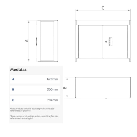 Painel para Ferramentas Pequeno Superior com 2 Portas 44953004 TRAMONTINA PRO-9b55ff02-794c-4bcf-aee8-950ba04f3017