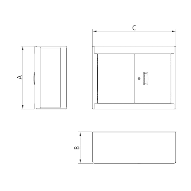 Painel para Ferramentas Pequeno Superior com 2 Portas Cinza 44953404 TRAMONTINA PRO-103475a6-9734-4ab0-9a81-b363bae3c44a