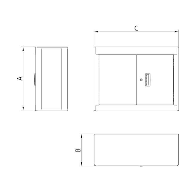 Painel para Ferramentas Pequeno Superior com 2 Portas Cinza 44953404 TRAMONTINA PRO-d25453d0-d184-4e0f-b896-d16660e48234