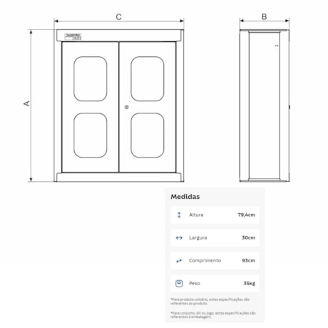 Painel para Ferramentas Perfurado Grande Superior com 2 Portas Vermelho 44953311 TRAMONTINA PRO-0b78f304-f15b-430d-bb4a-0828496bf9ef