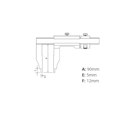 Paquímetro com Bico Longo 300mm/12