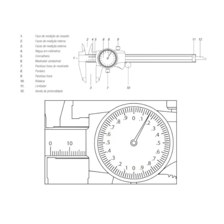 Paquímetro com Relógio 200mm 0,02mm 100.035-NEW DIGIMESS-25a83c5a-efef-4232-b1f3-c5539a18d35c