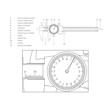 Paquímetro com Relógio 200mm 0,02mm 100.035-NEW DIGIMESS-cb04b61f-53ed-4b10-bb9a-30926fd51d38