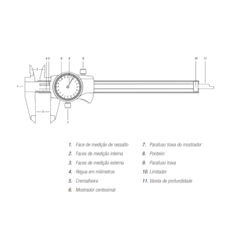 Paquímetro com Relógio Indicador 150mm/0.01mm 100.037 DIGIMESS-9cc216b5-11f2-4bbc-a481-0d18a58a9073