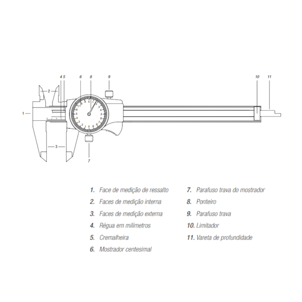 Paquímetro com Relógio Indicador 150mm/0.01mm 100.037 DIGIMESS-fe287154-8d57-4759-8cef-f8410dc4788c