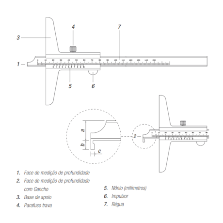 Paquímetro de Profundidade com Gancho 300mm/0.02mm 100.208C DIGIMESS-34792f8e-1c43-428f-9f52-be505d157447