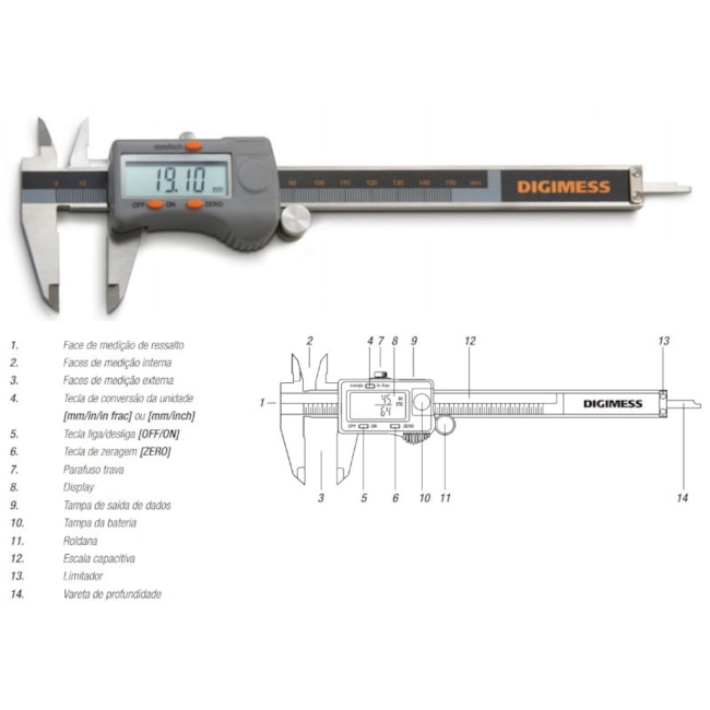 Paquímetro Digital 150mm/6