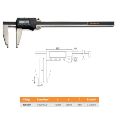 Paquímetro Digital 500mm/20