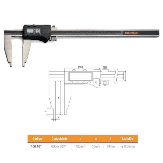 Paquímetro Digital 600mm/24