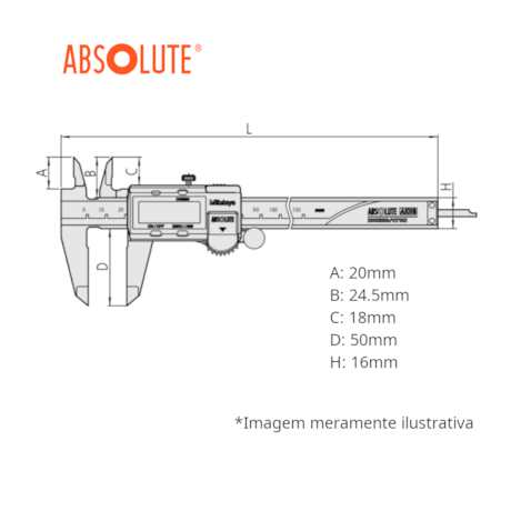 Paquímetro Digital ABS 0 a 200mm 500-152-30 MITUTOYO-bb7ab1b5-0084-41da-89c2-9be151486107