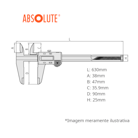 Paquímetro Digital ABS 0 a 450mm 500-500-10 MITUTOYO-5c36fe8c-a699-447f-9030-a052f3013333
