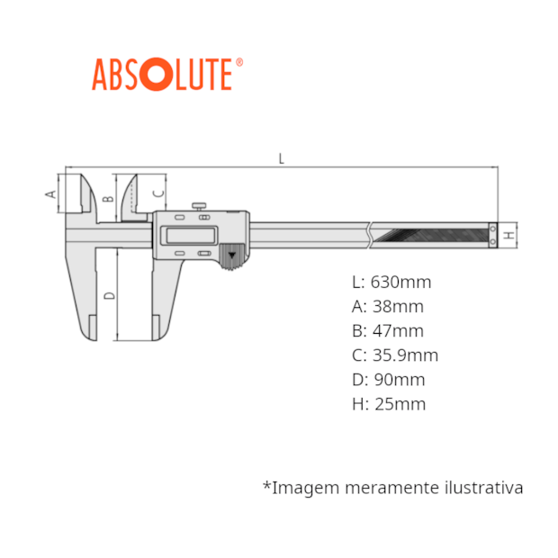 Paquímetro Digital ABS 0 a 450mm 500-500-10 MITUTOYO-5d8219c2-ce16-49a1-bc47-ba301fae96bc