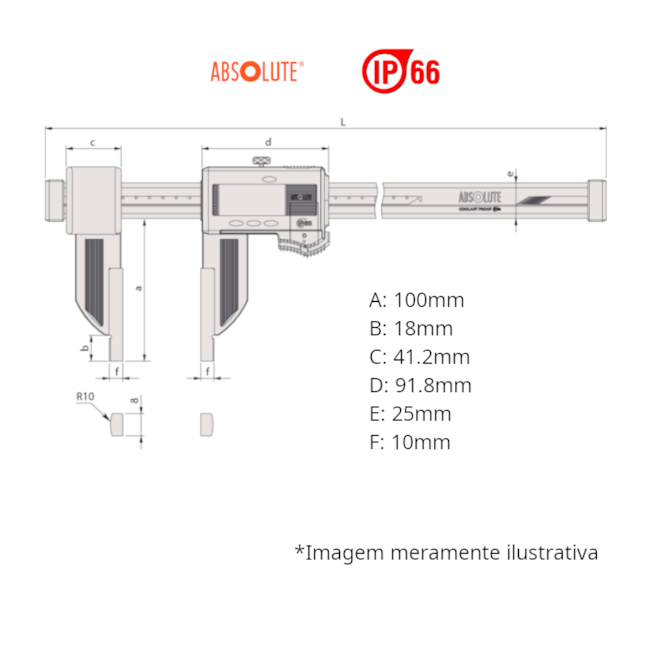 Paquímetro Digital ABS Fibra de Carbono 0 a 600mm 552-303-10 MITUTOYO-04eb9576-1b07-415a-8657-f54e34adce46
