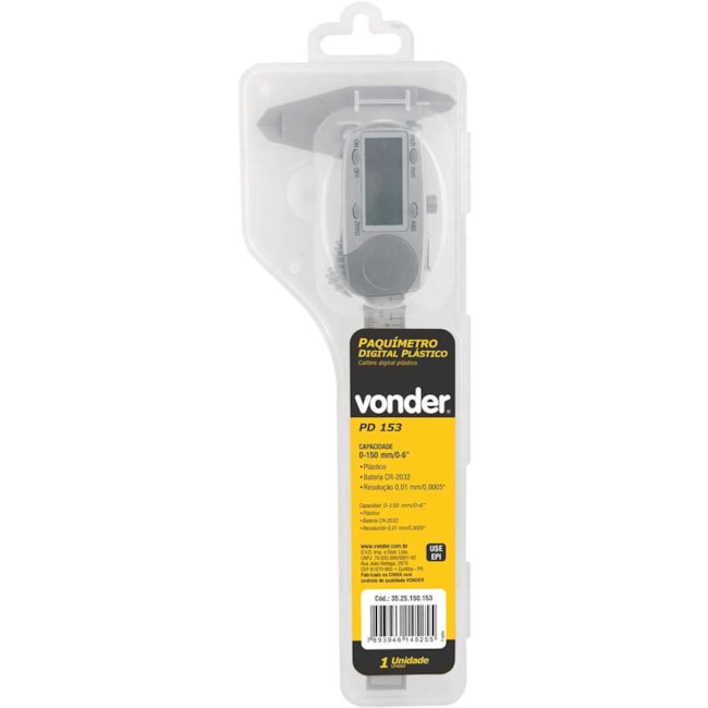 Paquímetro Digital de Plástico 150mm PD-153 3525150153 VONDER-1fa5f08b-4a02-479f-b898-caf02185e49d