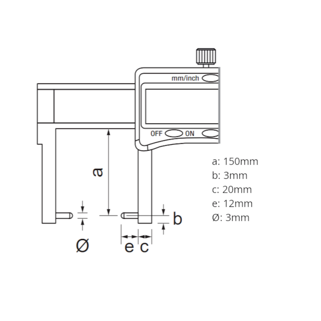 Paquímetro Digital Externo 500mm/20
