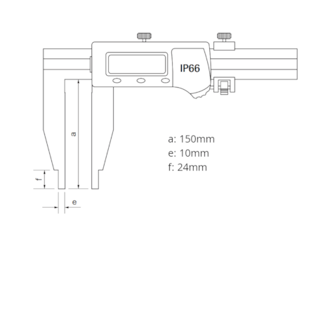 Paquímetro Digital para Serviços Pesados IP66 1000mm/40