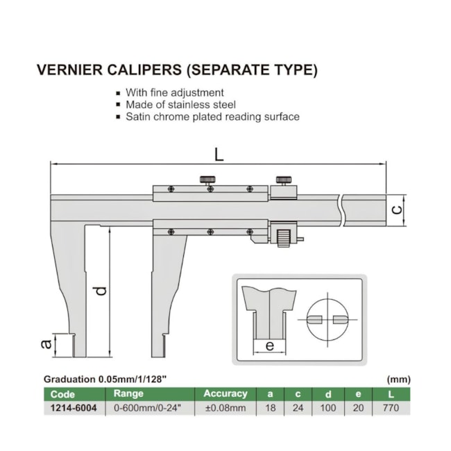 Paquímetro Pesado 600mm/24