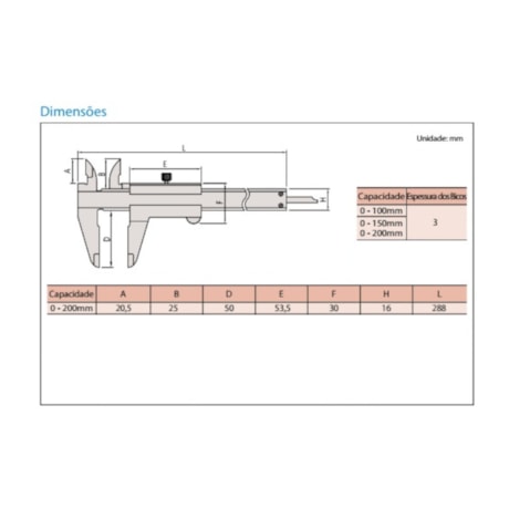 Paquímetro Universal 200mm 0,05mm Ponta de Metal Duro 530-321 MITUTOYO-5e5a3252-efde-4185-a247-2cf787905c11