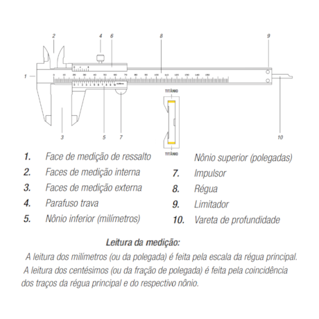 Paquímetro Universal com Guias de Titânio 150mm/6