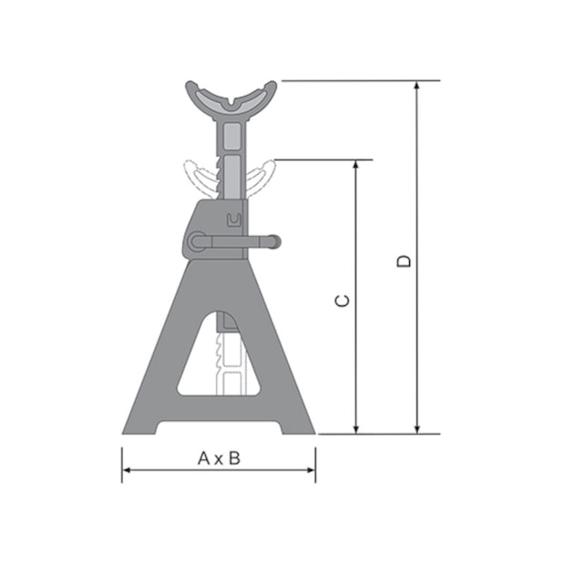 Par de Cavalete Mecânico 12 Toneladas 510-750mm CT12000 BOVENAU-9c59dd3b-4f1a-4f86-894a-c19d6e1fc4c1